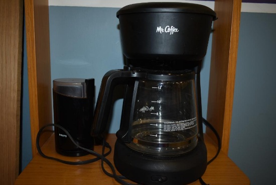 MR. COFFEE 12 CUP COFFEE MAKER, KRUP 2038 COFFEE GRINDER