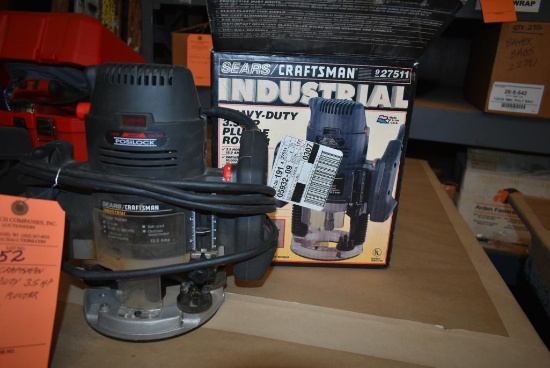 SEARS CRAFTSMAN HEAVY DUTY 3.5 H.P. PLUNGE ROUTER WITH BOX