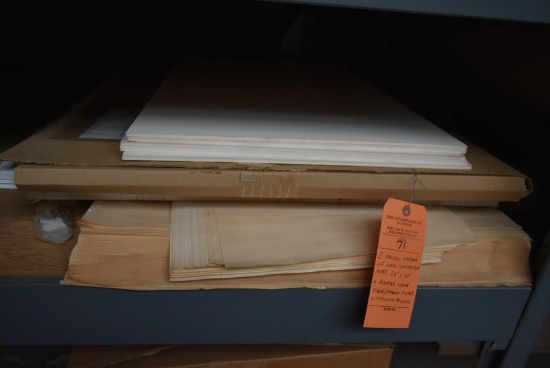 (2) PARTIAL CARTONS OF WHITE CONSTRUCTION PAPER, 28" x 40" AND ASSORTED LOOSE TISSUE/PACKING PAPER
