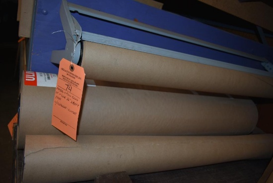 PARTIAL AND FULL ROLLS OF U-LINE 36" KRAFT PAPER WITH DISPENSER - CUTTER