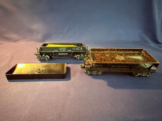LIONEL DUMP CAR, NO. 3469 AND LIONEL DUMP CAR, NO. 3451