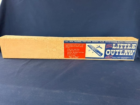 VINTAGE JOHNNIE CASBORN'S LITTLE OUTLAW FUN TO BUILD, 50" WING STUNT PLANE