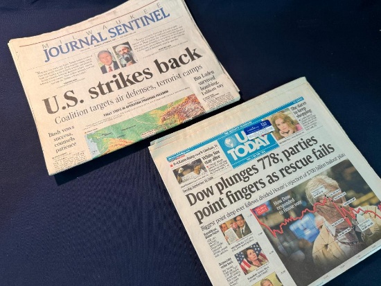 NEWSPAPERS FROM 9/11 AND THE IRAQ WAR, MILWAUKEE JOURNAL