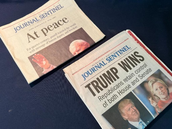 NEWSPAPERS COVERING SIMPSON-USA TODAY, RONALD REAGAN'S DEATH- MILWAUKEE JOURNAL, SPACE SHUTTLE