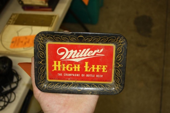 VINTAGE MILLER HIGH LIFE TIP TRAY, 6 1/2" x 4 1/2", 1952