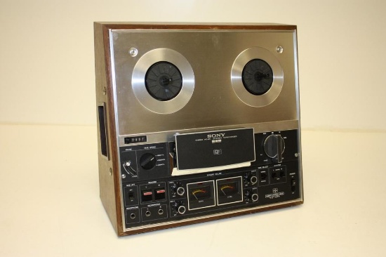 Vintage 7" Sony TC-377 Stereo Reel-to-reel Tape Player W/ Dust Cover