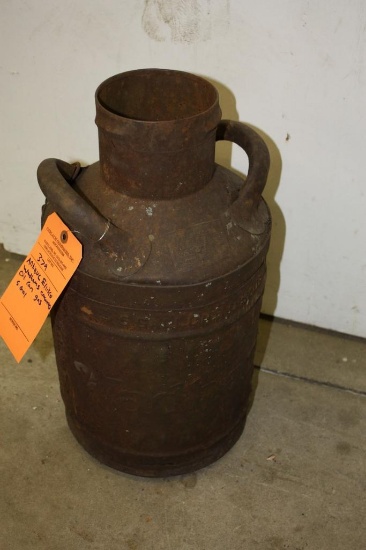 Antique Ellisco Embossed Wadhams Oil Company 5gal Gas Can