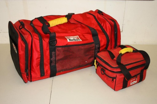 Vintage Marlboro Duffle Bag and Marlboro Canvas Lunch Box