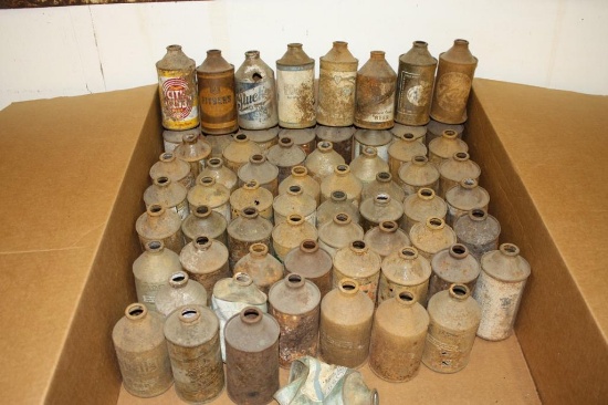 Large Lot of Assorted 60+ Cone Top Beer Cans