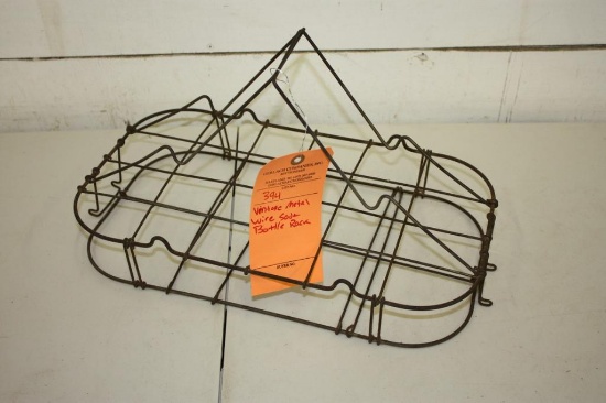 Vintage Metal Wire Soda Bottle Rack