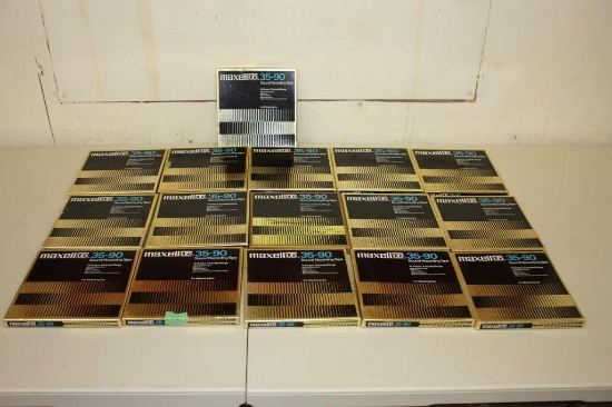Lot of 16 Maxell 35-90 Ultra Dynamic 7.5" Reel-to-reel Tapes