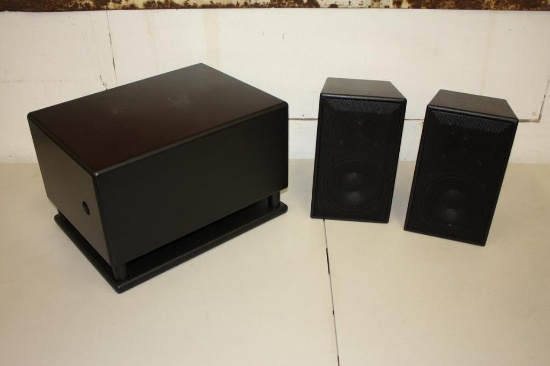 2 Custom Made Bookshelf Speakers w/ Passive Sub