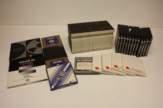 Large Box of Reel-to-reel Tapes 35-180 and more 15" and 7.5"