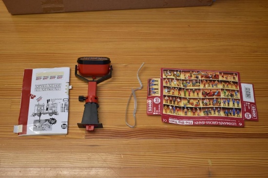 Lehmann LGB G scale model train fire department car and a car.