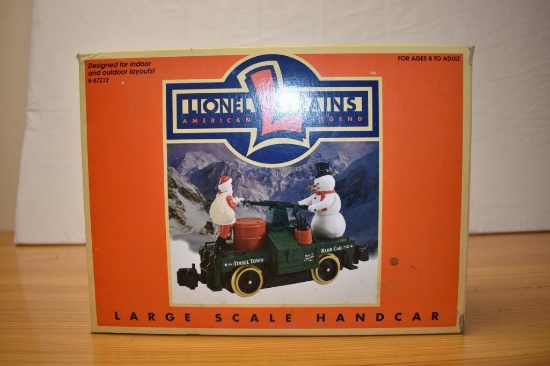 Lionel large scale Santa / Snowman hand car in carton