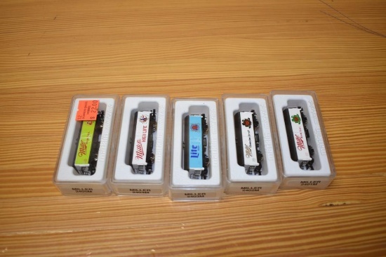 (5) Miller Mini club train cars
