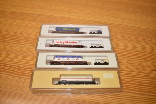 (4) Marklin Mini- club train cars: