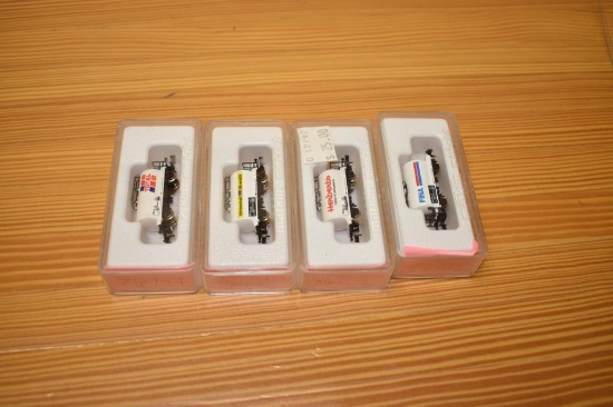 (4) Marklin Mini-club train cars - mostly tankers