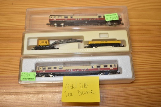 (3) Marklin Mini- club train cars;