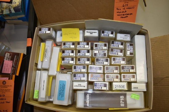 (2) boxes with empty mini car cases