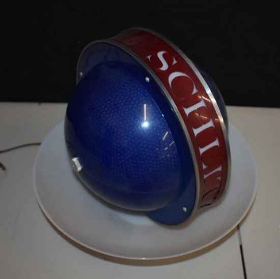 Vintage Schlitz world beer advertising 1961 rotating lighted globe sign