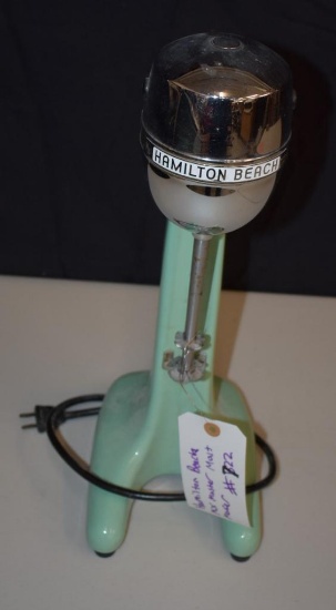 Hamilton Beach Malt Mixer, green porcelain, no cup