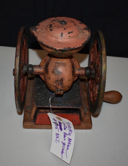 1930s Cast Iron Wood Coffee Bean Grinder - Enterprise Number 2
