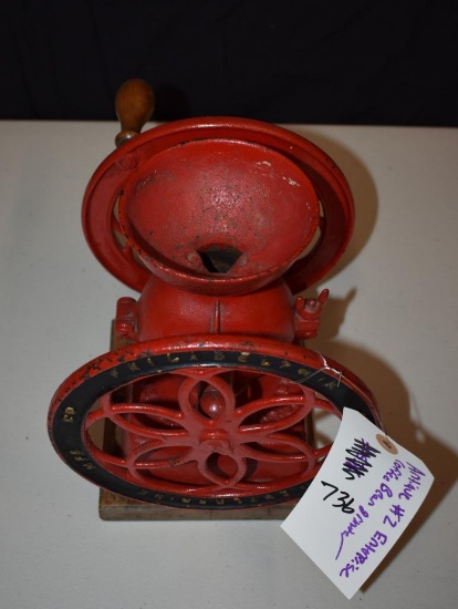 1930s Cast Iron Wood Coffee Bean Grinder - Enterprise Number 2