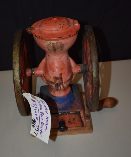 1930s Cast Iron Wood Coffee Bean Grinder - Enterprise Number 3