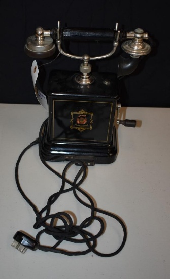 Antique Danish JBYSK Black Telephone, circa 1910