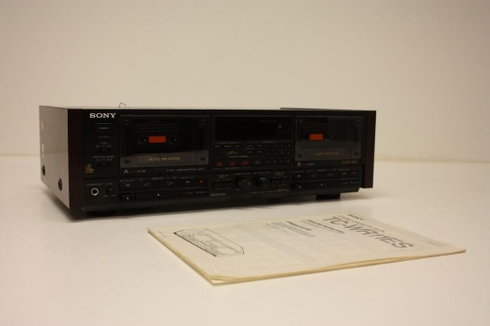 Vintage Sony ES Series Stereo Audiophile, model TC-WR11ES, stereo cassette deck and manual