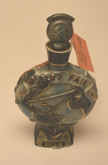 Vintage Jim Beam Bourbon Whiskey Collector Bottle Decanter 1965 1965 World's Fair