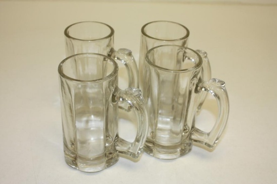 4) vintage root beer mugs glassware