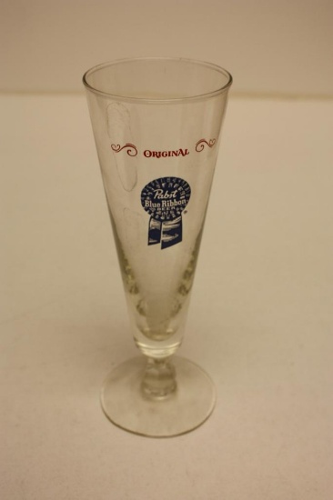 Vintage 1950's PBR Pabst Blue Ribbon Beer Glass