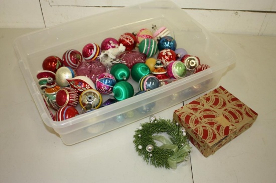 Assortment of antique and hand painted vintage Christmas ornaments