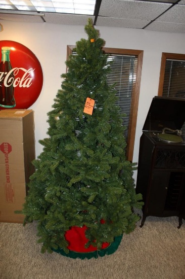 Newer pre-lit premium Christmas Tree with box, measures 7.5 inches tall, National Tree Company