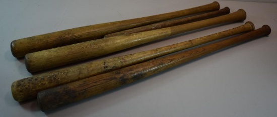 Various Baseball bats, Hunt's, Louisville Slugger, Wilson (4)
