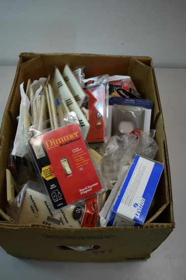 Assorted wall plate covers, dimmers, switches, outlet, all for 1 money