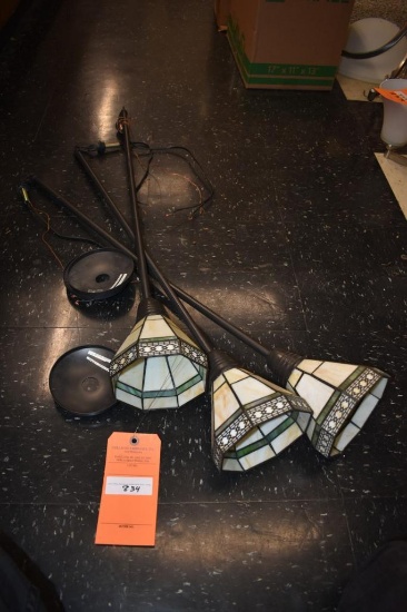 Lot of 3 Tiffany style hanging pendant lights, all for 1 money