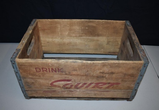 Antique Wood Crate Advertising Squirt Soda