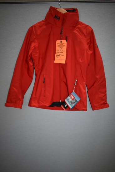 HELLY HANSEN CREW HOODED MIDLAYER WOMENS, RED, S/P