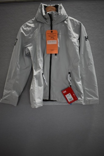HELLY HANSEN WOMENS CREW HOODED JACKET, GREY FOG, S