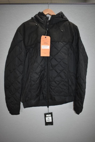 NOBIS ELROY MENS QUILTED HOODED JACKET, BLACK, XL