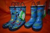 (2) PAIRS OF OAKI CHILDREN'S MUD BOOTS, SIZE 12