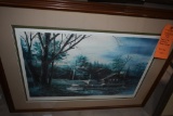 HOUSE ON THE WATER PRINT, FRAMED & MATTED, 36
