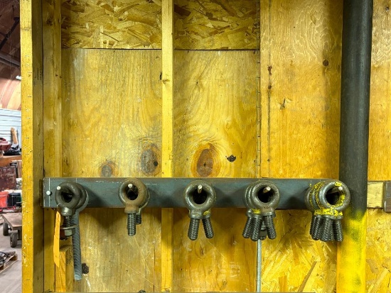 (5) ROWS OF EYE BOLTS, 1" UP TO 1 1/8"