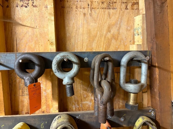 (4) ROWS OF EYE BOLTS AND LIFTING DEVICES