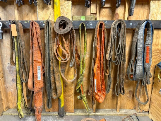 LOT TO INCLUDE NYLON LIFTING SLINGS, VARIOUS SIZES,