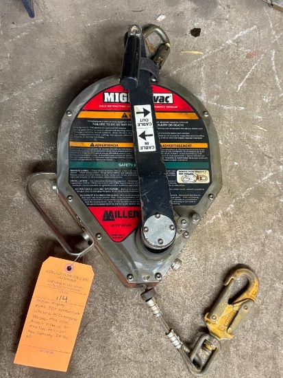 MILLER MIGHTY EVAC SELF RETRACTING LIFE LINE W/EMERGENCY