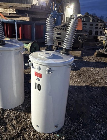 JERRY'S ELECTRIC 10 KVA OVERHEAD TRANSFORMER, HV: 34500, BIL: 200,